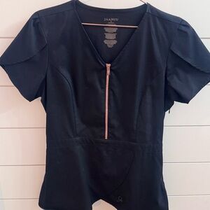 Jaanuu Black Zip-Front Tunic
